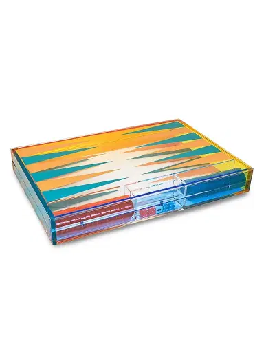 Tizo Multicolor Acrylic Backgammon Set | Thumbnail 3 Tizo Multicolor Acrylic Backgammon Set | Thumbnail 3