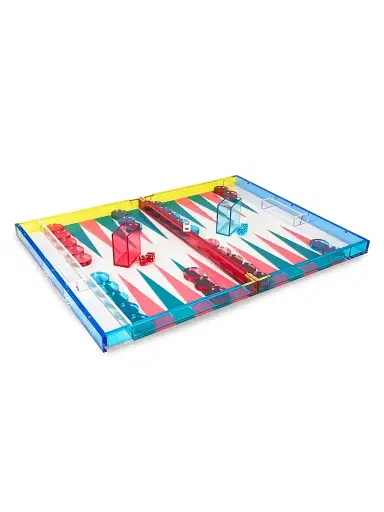 Tizo Multicolor Acrylic Backgammon Set | Thumbnail 4 Tizo Multicolor Acrylic Backgammon Set | Thumbnail 4