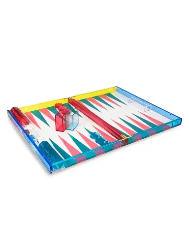 Tizo Multicolor Acrylic Backgammon Set | Thumbnail 5 Tizo Multicolor Acrylic Backgammon Set | Thumbnail 5