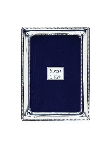 Tizo Siena Sterling Silver Classic Double Beaded Frame - Silver 8 x 10 | Thumbnail 1