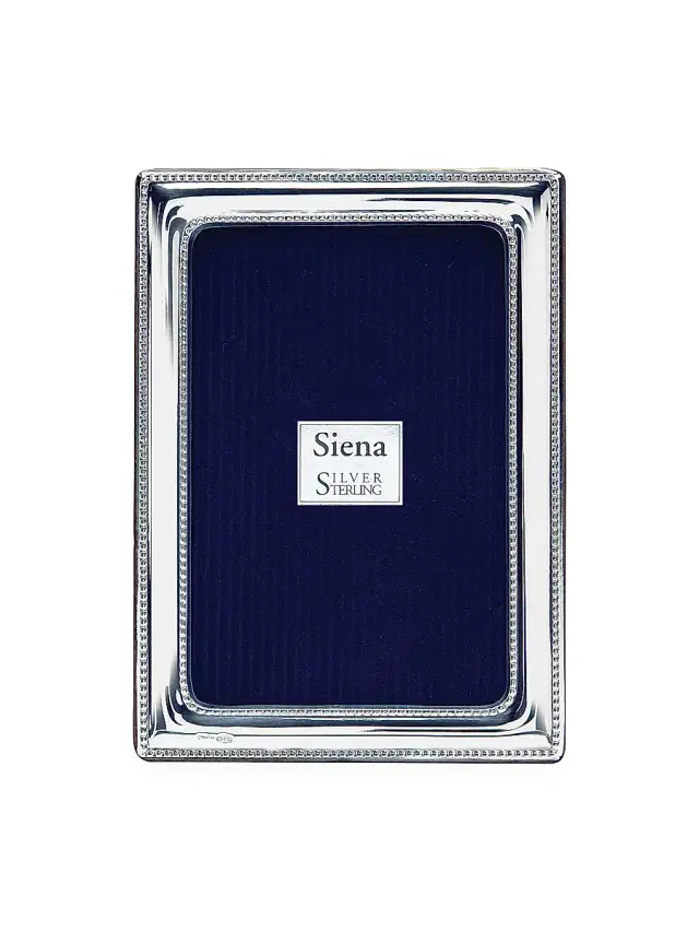 Tizo Siena Sterling Silver Classic Double Beaded Frame - Silver 8 x 10