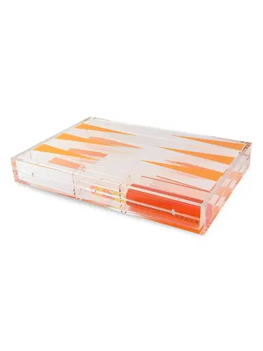 Tizo Acrylic Backgammon Board Game - Orange | Thumbnail 4