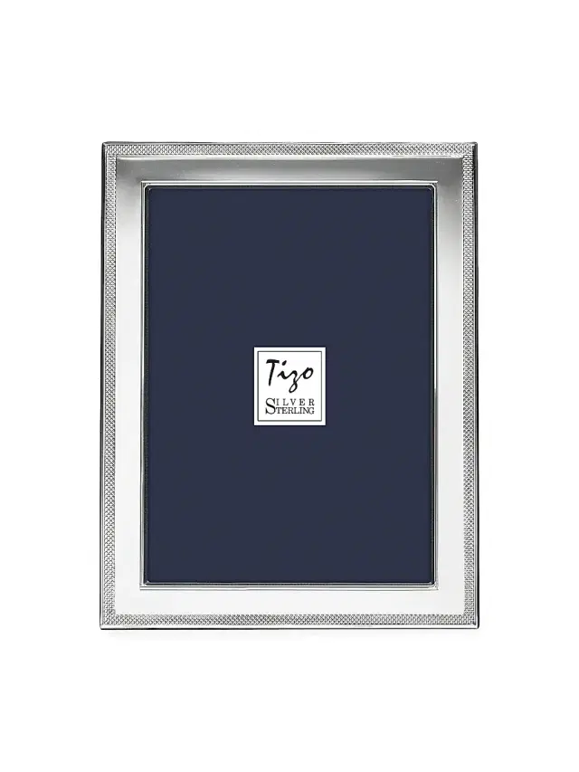 Tizo Luxe Mesh Border 935 Sterling Silver Frame - Silver 8 x 10