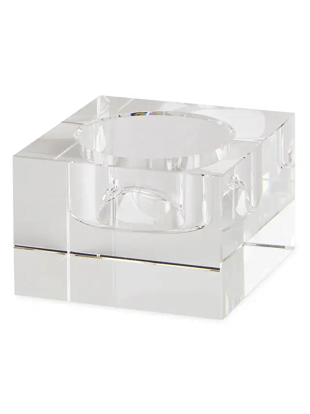 Tizo Clear Crystal Tealight Holder - Clear Medium