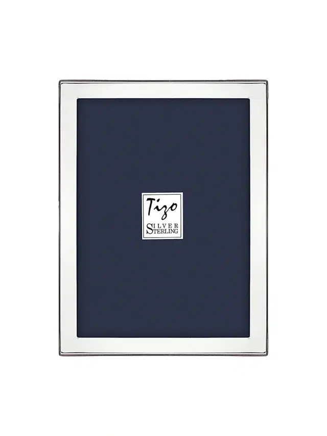 Tizo Sterling Silver Luxe Plain Frame - Silver 5 x 7