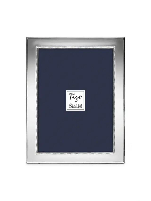Tizo Luxe Flat Beaded 925 Sterling Silver Frame - Silver 8 x 10