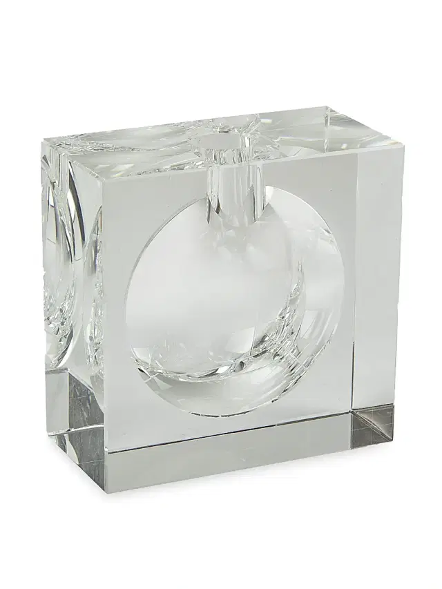 Tizo Crystal Square Bubble Vase - Clear Large