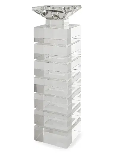 Tizo Clear Cut Crystal Illusion Large Candleholder | Thumbnail 1