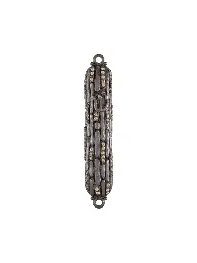 Tizo Crystal Metal Mezuzah - Black | Thumbnail 1 Tizo Crystal Metal Mezuzah - Black | Thumbnail 1