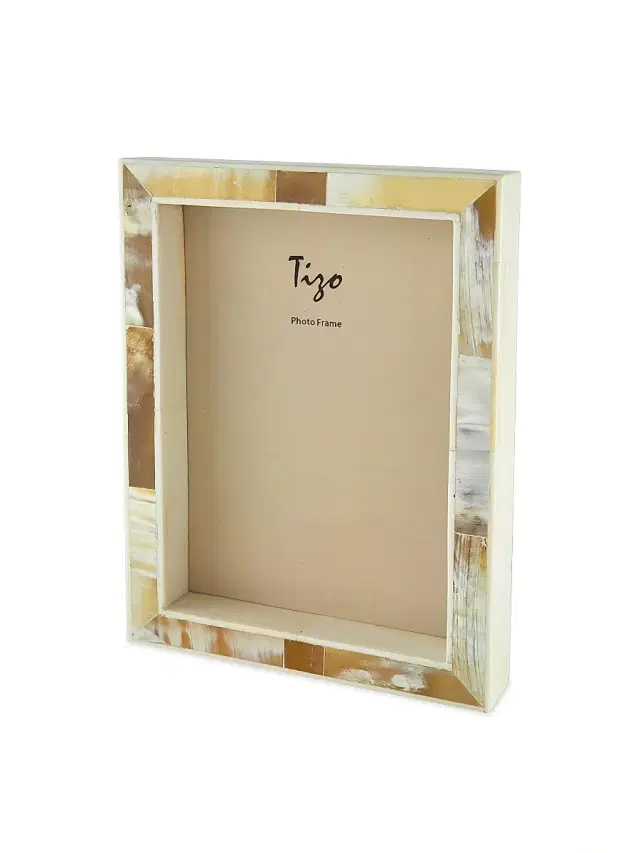 Resin Horn Deep Frame - Natural White Tan 4 x 6