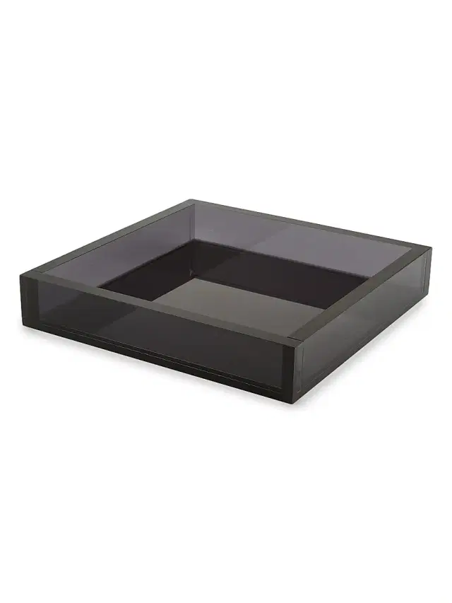 Tizo Lucite Clear Square Tray - Clear