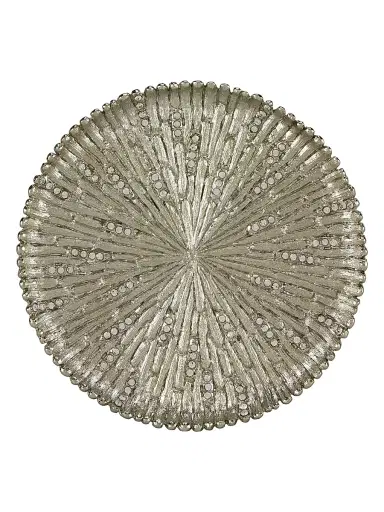 Tizo Crystal Enameled Round Coaster - Silver | Thumbnail 1 Tizo Crystal Enameled Round Coaster - Silver | Thumbnail 1