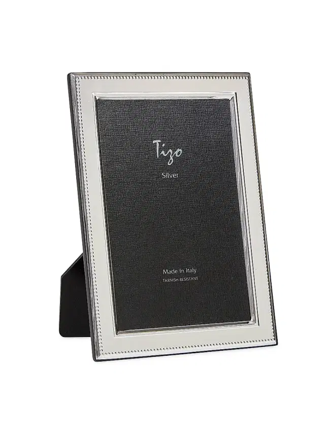 Tizo Italian Silverplate Beaded Frame - Silver 8x10