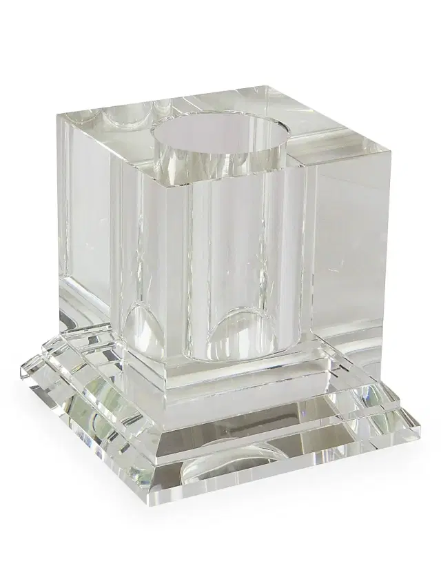 Tizo Crystal Square Centerpiece Vase - Clear