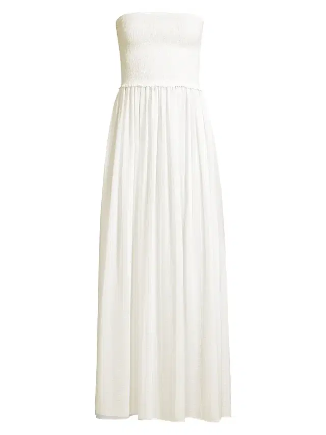 Ramy Brook Women's Calista Strapless Smocked Dress - White
