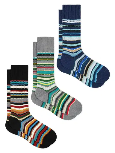 Paul Smith Men's 3-Pack Cable Signature Socks | Thumbnail 1 Paul Smith Men's 3-Pack Cable Signature Socks | Thumbnail 1