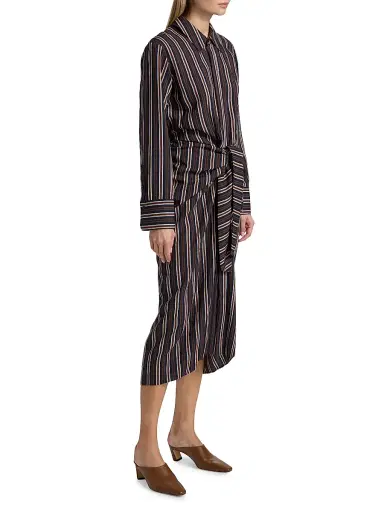 A.L.C. Women's Mila Striped Midi-Shirtdress - Night Blue Mint - Size 10 | Thumbnail 4 A.L.C. Women's Mila Striped Midi-Shirtdress - Night Blue Mint - Size 10 | Thumbnail 4