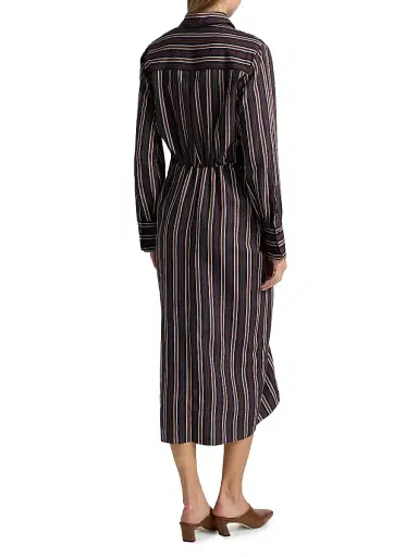 A.L.C. Women's Mila Striped Midi-Shirtdress - Night Blue Mint - Size 10 | Thumbnail 5 A.L.C. Women's Mila Striped Midi-Shirtdress - Night Blue Mint - Size 10 | Thumbnail 5