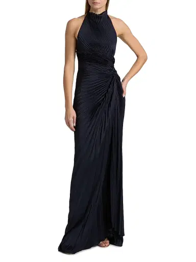 A.L.C. Women's Romy Pleated Satin Gown | Thumbnail 2 A.L.C. Women's Romy Pleated Satin Gown | Thumbnail 2