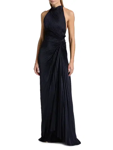 A.L.C. Women's Romy Pleated Satin Gown | Thumbnail 3 A.L.C. Women's Romy Pleated Satin Gown | Thumbnail 3