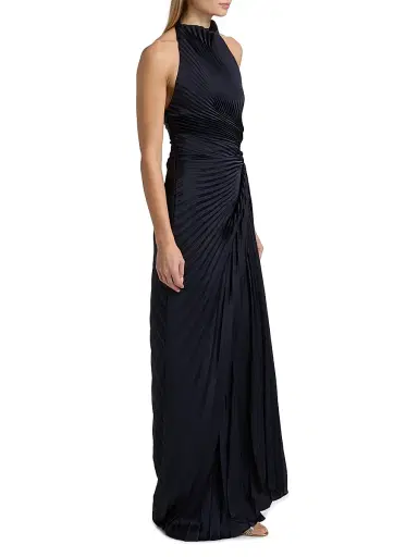 A.L.C. Women's Romy Pleated Satin Gown | Thumbnail 4 A.L.C. Women's Romy Pleated Satin Gown | Thumbnail 4