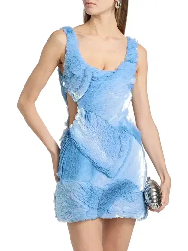Simkhai Women's Emilie Paillette-Sequinned Linen-Blend Minidress | Thumbnail 3
