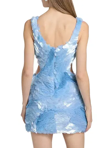 Simkhai Women's Emilie Paillette-Sequinned Linen-Blend Minidress | Thumbnail 5