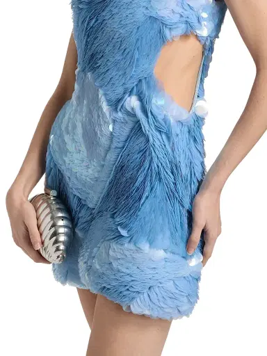 Simkhai Women's Emilie Paillette-Sequinned Linen-Blend Minidress | Thumbnail 6