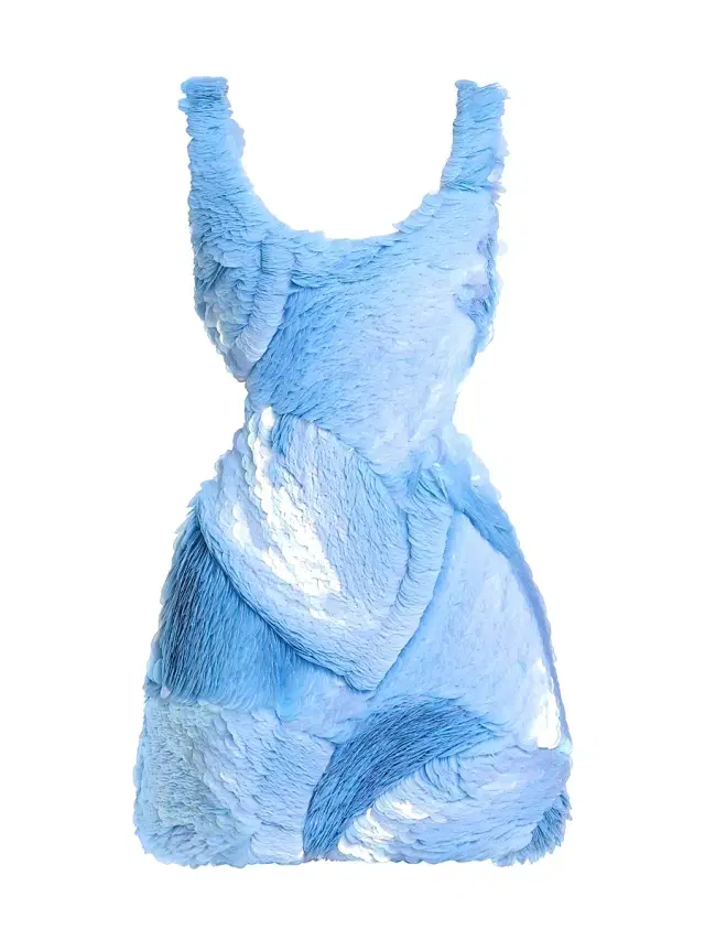 Women's Emilie Paillette-Sequinned Linen-Blend Minidress - Tidepool
