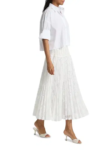 Simkhai Women's Verona Lace Midi-Skirt - Ivory - Size XS | Thumbnail 2 Simkhai Women's Verona Lace Midi-Skirt - Ivory - Size XS | Thumbnail 2