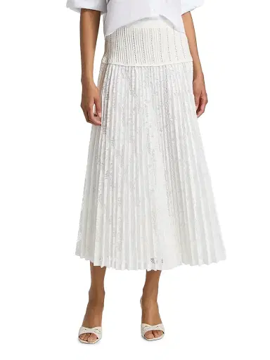 Simkhai Women's Verona Lace Midi-Skirt - Ivory - Size XS | Thumbnail 3 Simkhai Women's Verona Lace Midi-Skirt - Ivory - Size XS | Thumbnail 3