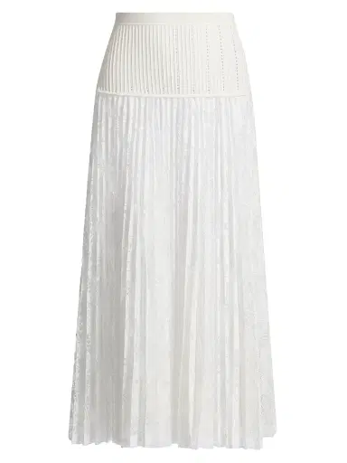 Simkhai Women's Verona Lace Midi-Skirt - Ivory - Size XS | Thumbnail 1 Simkhai Women's Verona Lace Midi-Skirt - Ivory - Size XS | Thumbnail 1