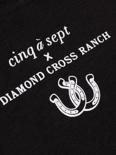Cinq à Sept Women's J'Adore Cowboys Diamond Cross Ranch Shrunken T-Shirt | Thumbnail 7
