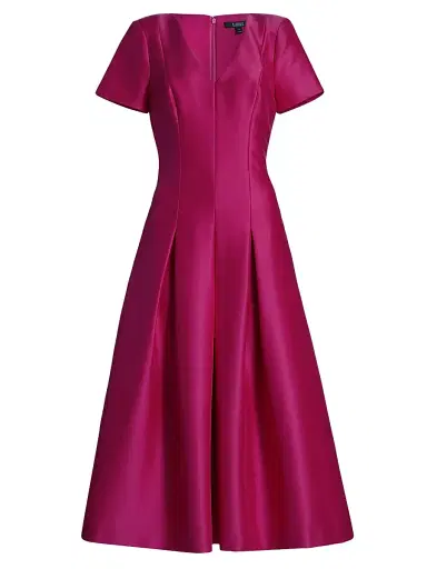 Badgley Mischka Women's Satin Cocktail Midi-Dress - Fuschia | Thumbnail 1 Badgley Mischka Women's Satin Cocktail Midi-Dress - Fuschia | Thumbnail 1