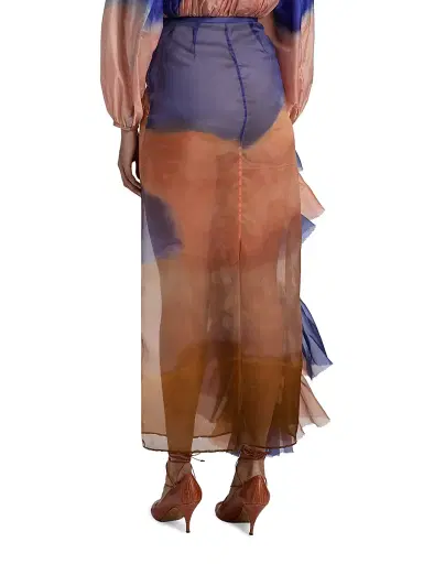 Ulla Johnson Women's Yelena Ruffled Gradient Silk Maxi Skirt | Thumbnail 5 Ulla Johnson Women's Yelena Ruffled Gradient Silk Maxi Skirt | Thumbnail 5
