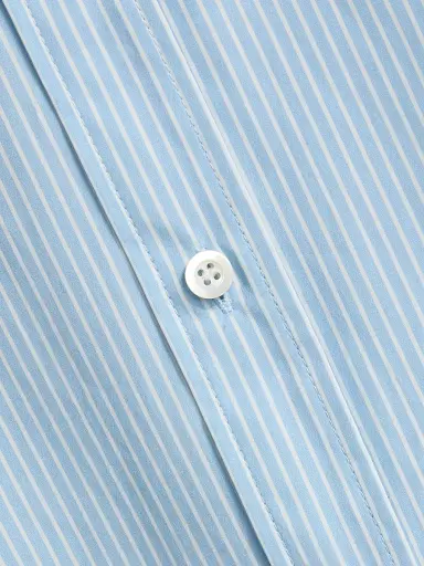 Frame Women's The Striped Boy Shirt - Powder Blue Multi - Size Large | Thumbnail 7 Frame Women's The Striped Boy Shirt - Powder Blue Multi - Size Large | Thumbnail 7