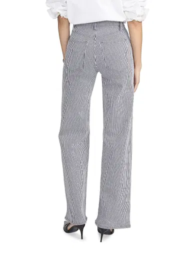 Frame Women's Le Slim Palazzo Striped Jeans - Navy Stripe - Size 31 | Thumbnail 5