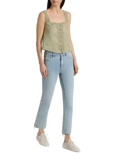 Frame Women's The Reboot Crop Jeans - Tribute Raw Fray - Size 31 | Thumbnail 2 Frame Women's The Reboot Crop Jeans - Tribute Raw Fray - Size 31 | Thumbnail 2