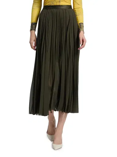 Jason Wu Collection Women's Chiffon Pleated Midi-Skirt - Hunter Green - Size 4 | Thumbnail 3 Jason Wu Collection Women's Chiffon Pleated Midi-Skirt - Hunter Green - Size 4 | Thumbnail 3