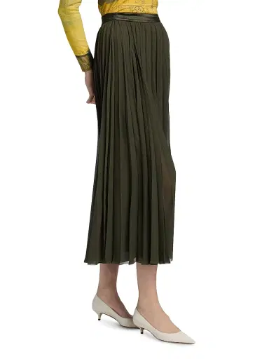 Jason Wu Collection Women's Chiffon Pleated Midi-Skirt - Hunter Green - Size 4 | Thumbnail 4 Jason Wu Collection Women's Chiffon Pleated Midi-Skirt - Hunter Green - Size 4 | Thumbnail 4