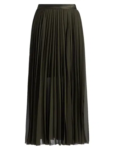 Jason Wu Collection Women's Chiffon Pleated Midi-Skirt - Hunter Green - Size 4 | Thumbnail 1 Jason Wu Collection Women's Chiffon Pleated Midi-Skirt - Hunter Green - Size 4 | Thumbnail 1