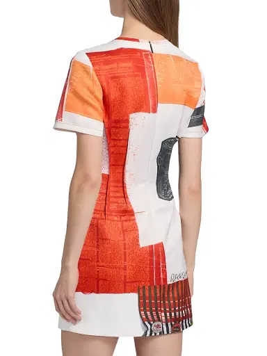 Jason Wu Collection Women's Cat Paws Matte Duchess Minidress - Red Multi - Size 8 | Thumbnail 5
