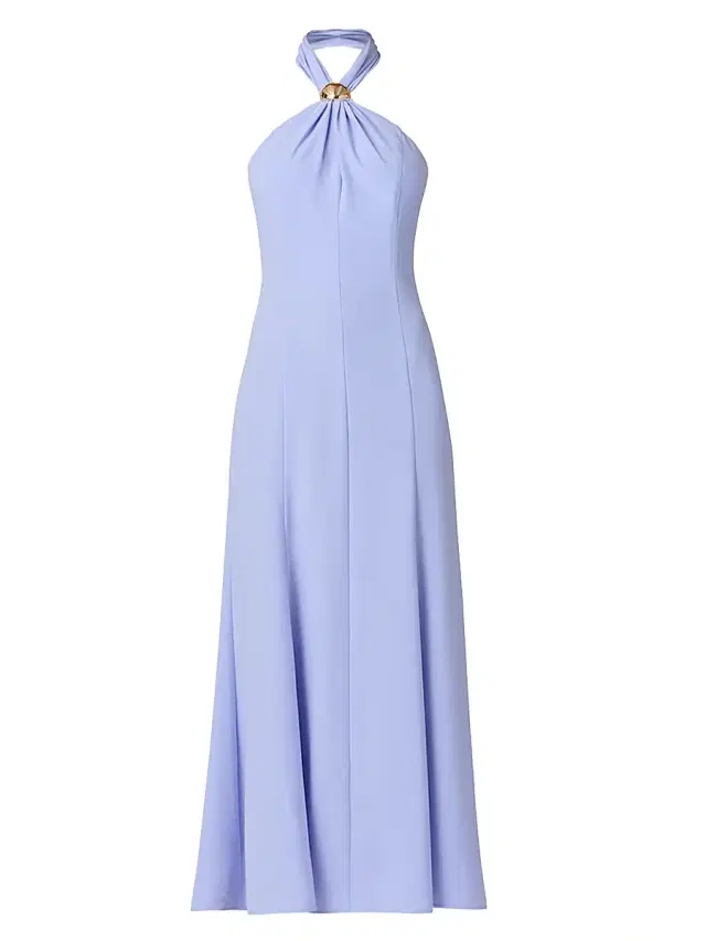 Shoshanna Women's Keller Panelled Halter Midi-Dress - Lilac