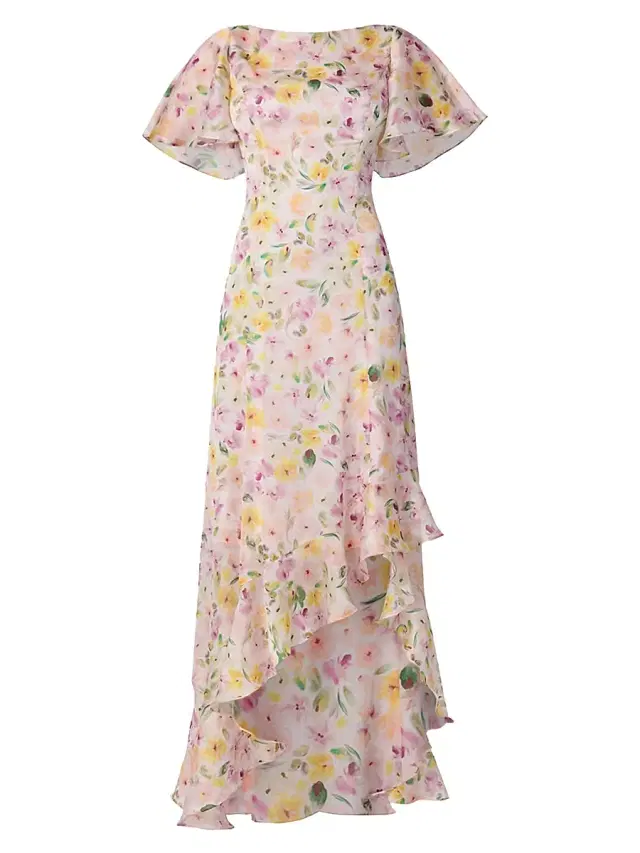 Shoshanna Women's Chauncey Floral Chiffon Maxi Dress - Multi