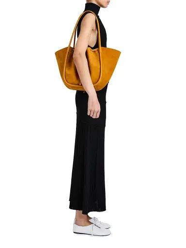 Proenza Schouler Women's Large Ruched Suede Tote Bag | Thumbnail 3 Proenza Schouler Women's Large Ruched Suede Tote Bag | Thumbnail 3