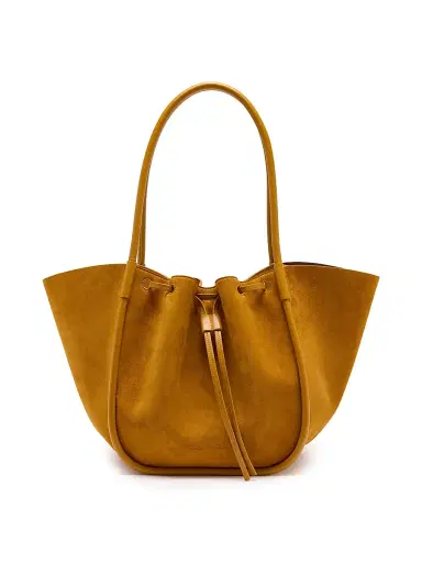Proenza Schouler Women's Large Ruched Suede Tote Bag | Thumbnail 1 Proenza Schouler Women's Large Ruched Suede Tote Bag | Thumbnail 1