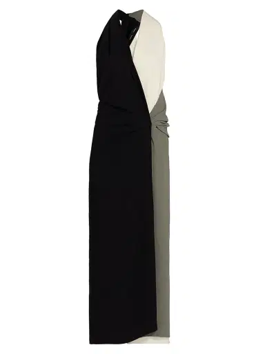 Proenza Schouler Women's Elsa Double Crepe Maxi Dress - Black Multi - Size 12 | Thumbnail 1