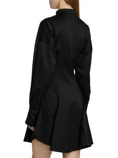 Proenza Schouler Women's Janan Cotton Sateen Shirtdress - Black | Thumbnail 5