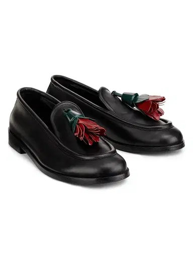 Proenza Schouler Women's Albers Rose-Tassel Leather Loafers | Thumbnail 2 Proenza Schouler Women's Albers Rose-Tassel Leather Loafers | Thumbnail 2