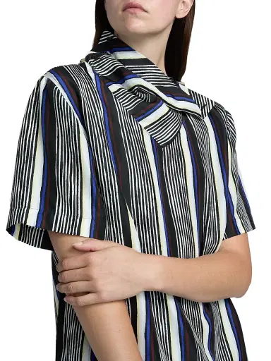 Proenza Schouler Women's Amira Striped Silk Top | Thumbnail 6 Proenza Schouler Women's Amira Striped Silk Top | Thumbnail 6